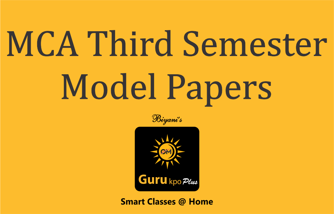 MCA Third Semester Model Papers