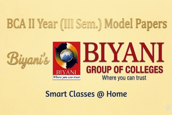 BCA Third Semester Model Papers