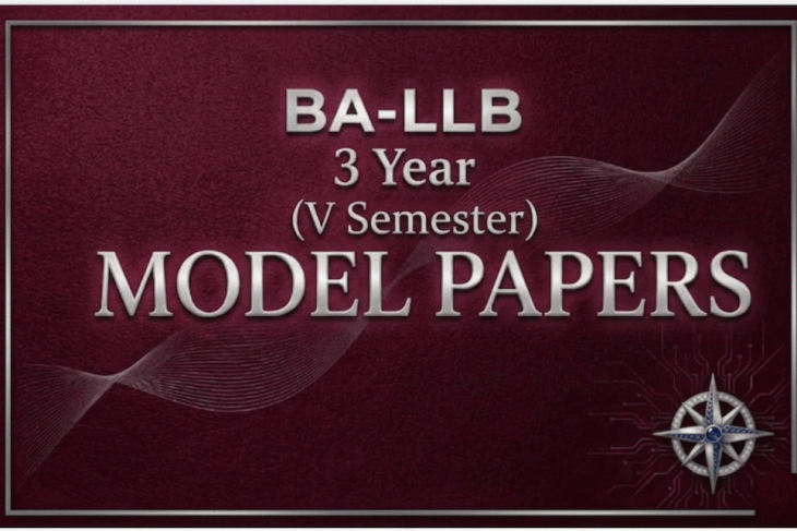 B.A. LL.B V Semester Model Papers